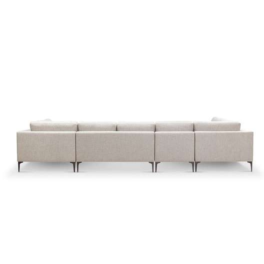 Lavina 4-Piece Fabric Double Chaise Sectional-3