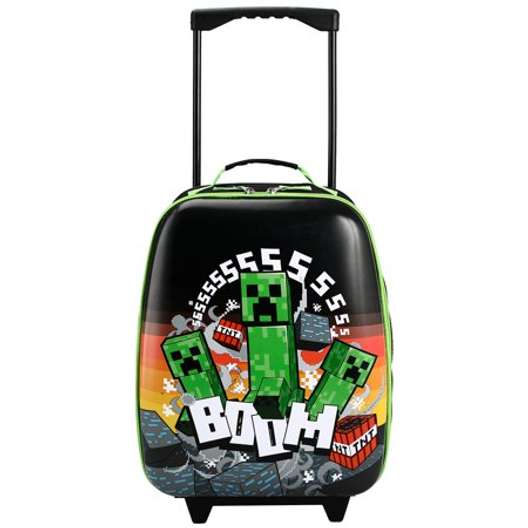 Bioworld Youth Minecraft Collapsible Roller Travel Suitcase-0