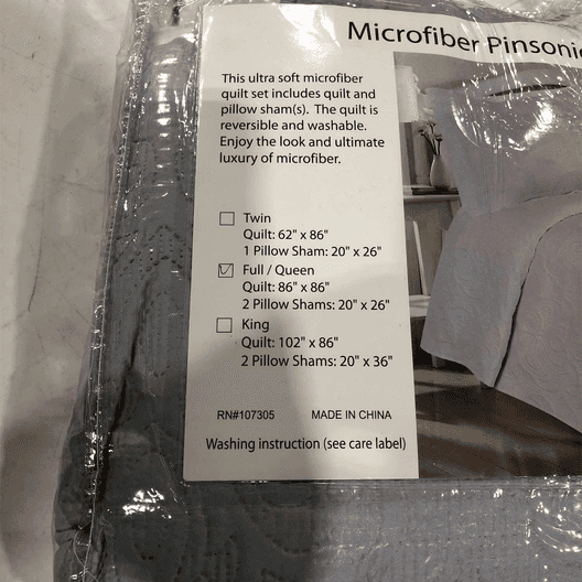 Lcm Home Fashions Microfiber Pinsonic Quilt Set-3
