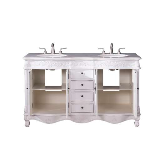 Elegant Lighting Winds 60" Free Standing Wide Vanity Set With Cabinet, Marble Top, And Undermount Sink-4