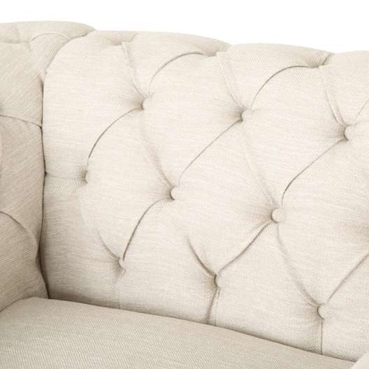Alejandro Chesterfield Tufted Fabric Club Chair With Nailhead Trim-4