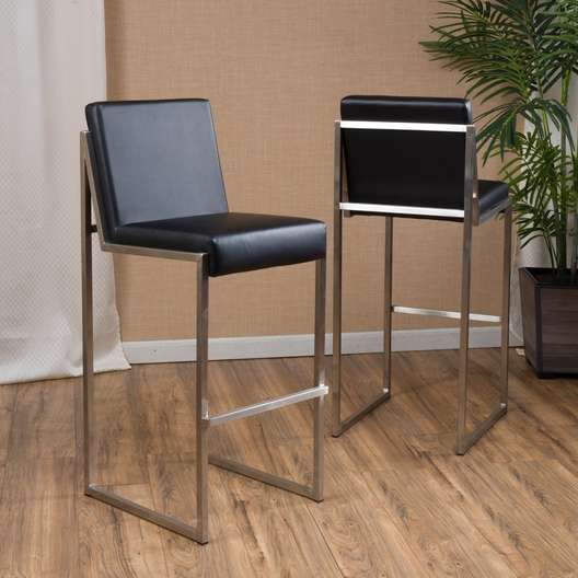 Vasilus 30-Inch Bonded Leather Barstool By Christopher Knight Home (Set Of 2)-0