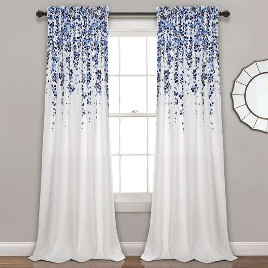Lush Decor Weeping Flowers Room Darkening Curtain Panel Pair-0