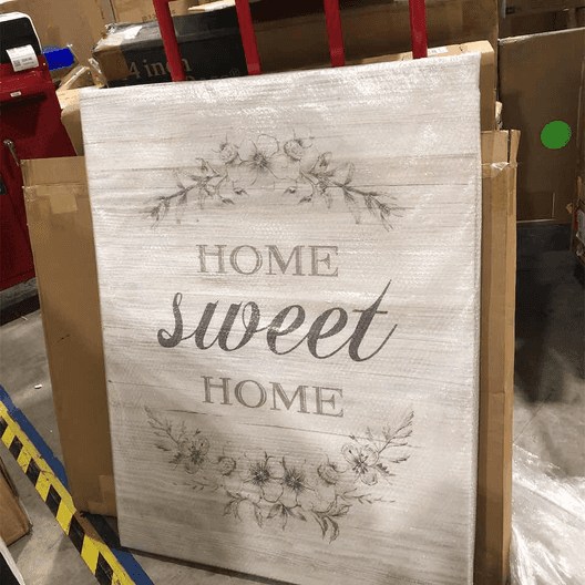 36" X 48" Stupell Industries Home Sweet Home Floral Stencil Ornament Rustic Sign-3