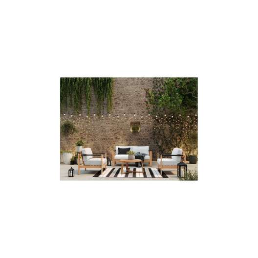 Better Homes & Gardens Braxton 4-Piece Wood Conversation Set With Off-White Cushions-2