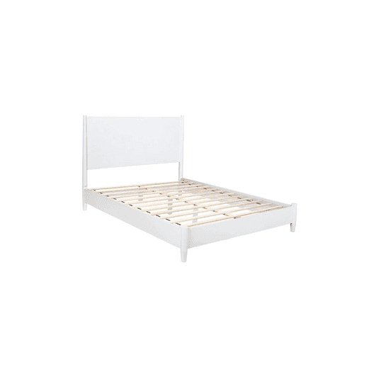 Flynn Standard King Platform Bed, White-2