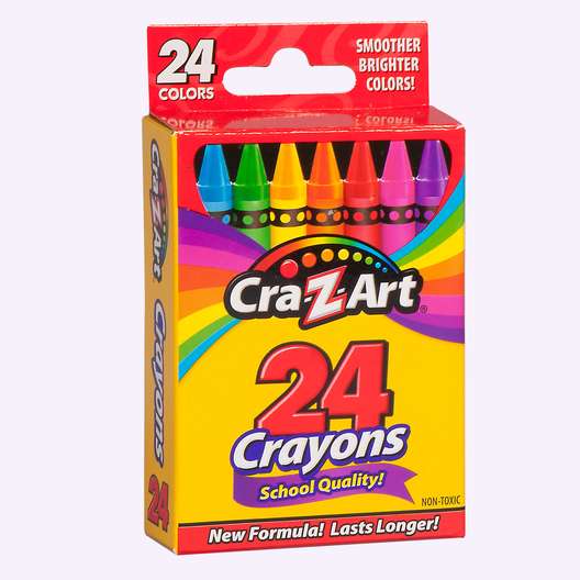 Set Of 2, Cra-Z-Art School Quality Crayon, Assorted Colors, 24/Box-0