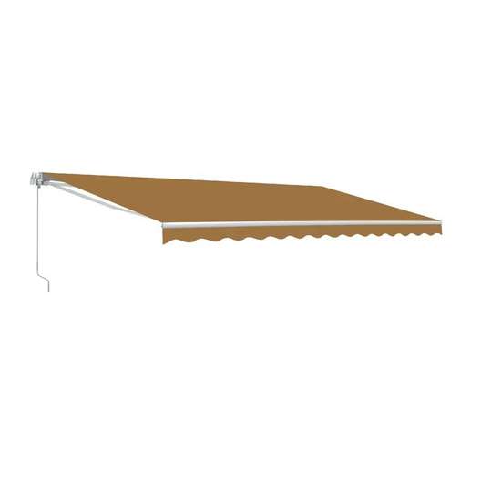 Aleko 10' X 8' Retractable Outdoor Patio Awning Deck Sunshade, Sand-2