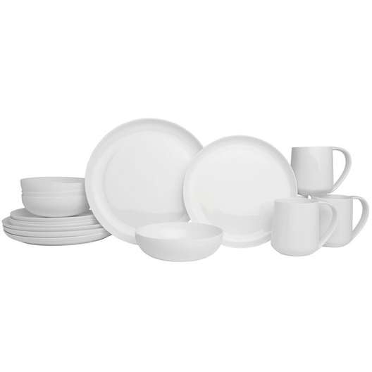 Nevaeh White By Fitz And Floyd Coupe  16Pc Dinnerware Set; Service For 4 - N/A-0