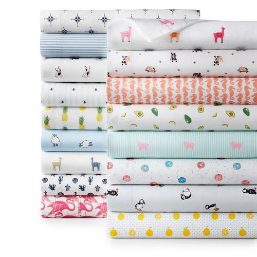 Poppy & Fritz Cotton Percale Printed Bed Sheet Sets-0