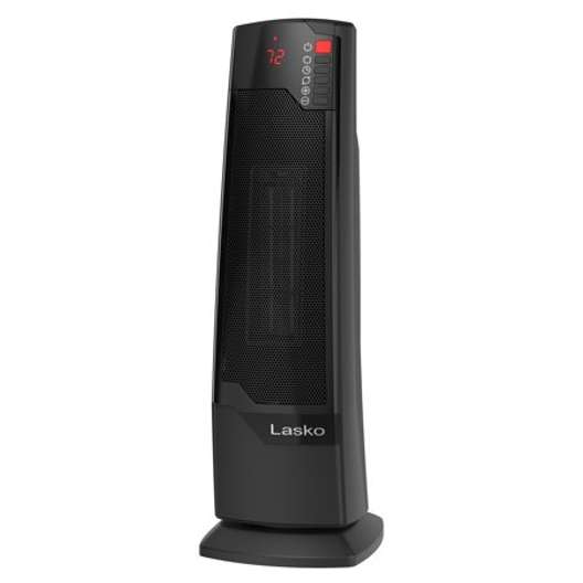 Lasko 1500W Electric Oscillating Ceramic Tower Space Heater With Remote  Ct22835  Black-0