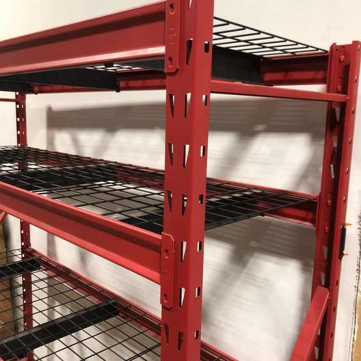 Husky 4-Tier Industrial Duty Steel Freestanding Garage Storage Shelving Unit In Red -8