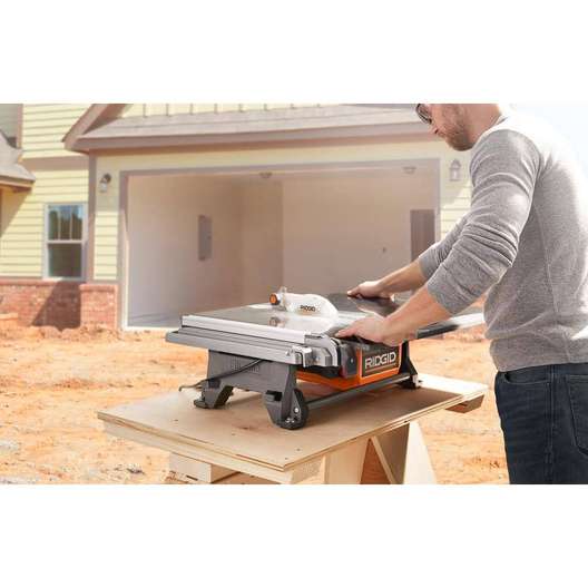 Ridgid 6.5 Amp Corded 7" Table Top Wet Tile Saw-2