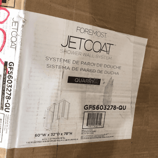 Foremost Jetcoat 60" X 32" X 78" Five Panel Alcove Shower Wall Kit, Quary-9