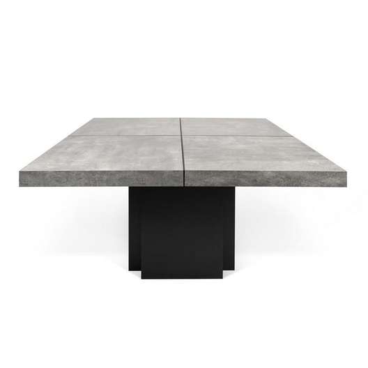 Temahome Dusk 59" Dining Table, Concrete Look/Pure Black-0