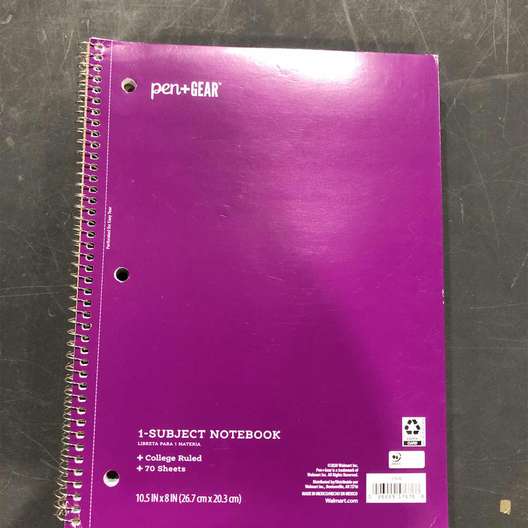 Assortment Of 5, Pen + Gear 1-Subject Notebook  College Ruled  70 Sheets  Purple-2