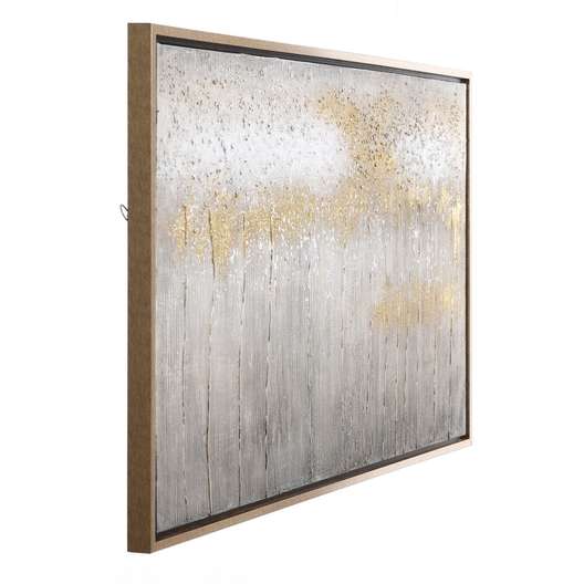 Strick & Bolton Hand-Painted Gold/Grey Abstract Wall Art-2