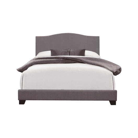 Queen Pulaski Home Comfort Modified Camel Back Upholstered Platform Bed, Denim Gray-0