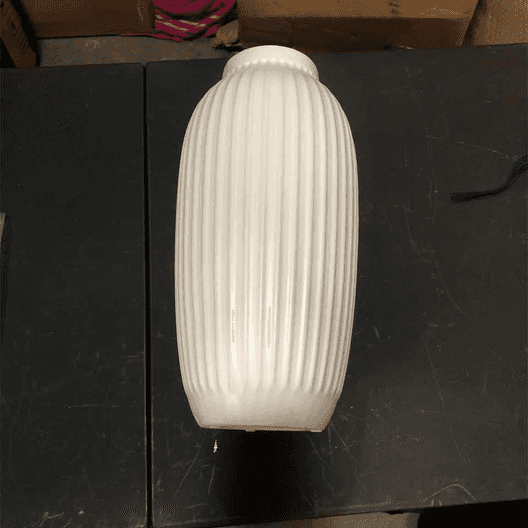 Sagebrook Home Ribbed Ceramic Vase, White-3