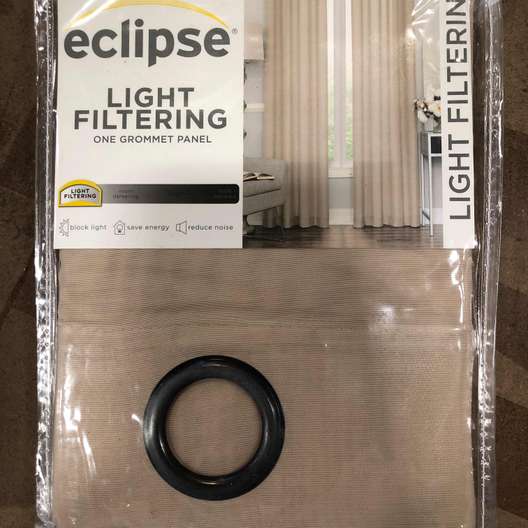Set Of 4, 95" Eclipse Liberty Light-Filtering Sheer Single Curtain Panel, Ecru-9