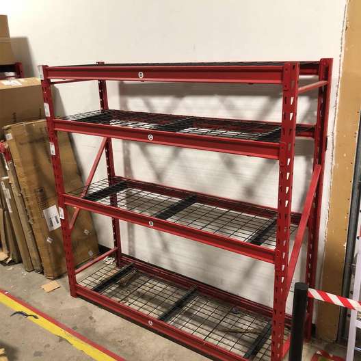 Husky 4-Tier Industrial Duty Steel Freestanding Garage Storage Shelving Unit In Red -5