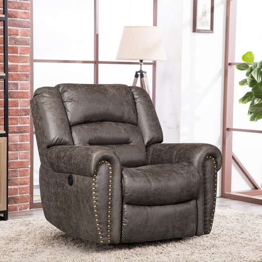 Breathable Bonded Leather Electric Power Recliner Chair-2