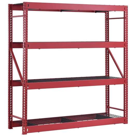 Husky 4-Tier Industrial Duty Steel Freestanding Garage Storage Shelving Unit In Red -3
