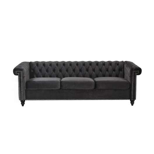 Zyiere Tufted Chesterfield 3 Seater Sofa-2