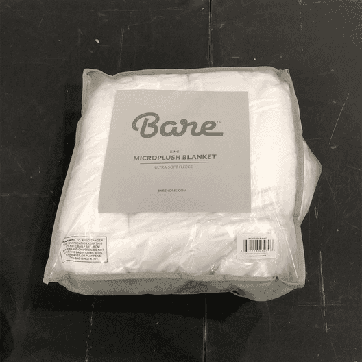 Bare Home Microplush Fleece Blanket, King - White-1