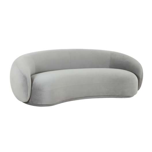 Tov Furniture Kendall Light Grey Velvet Sofa-2