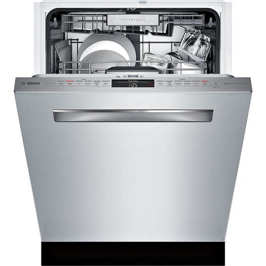 24" Bosch 800 Series Flush Handle Dishwasher, Stainless Steel-4