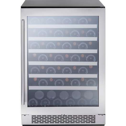 Zephyr - Presrv 24" 53-Bottle Wine Cooler With Single Temperature Zone And 39 Dba - Stainless Steel/Glass-0