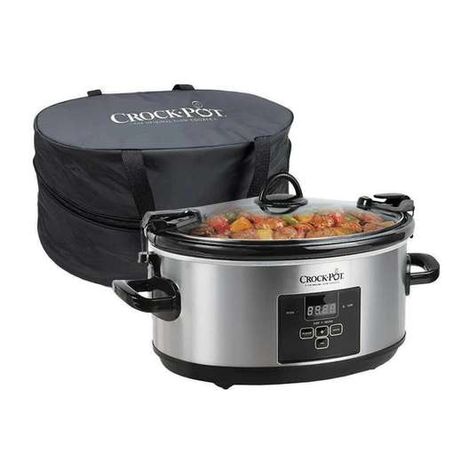 Crock-Pot 7 Quart Programmable Cook & Carry Extra Large Slow Cooker Digital  Timer