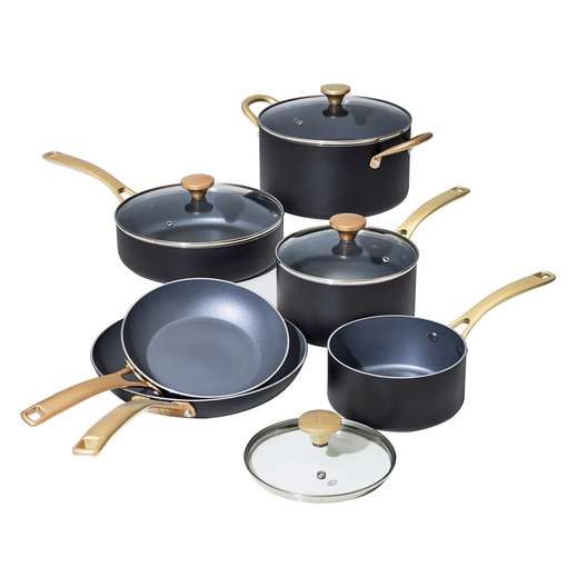 8QT Stock Pot, Black Sesame by Drew Barrymore kitchen utensils free  shipping - AliExpress