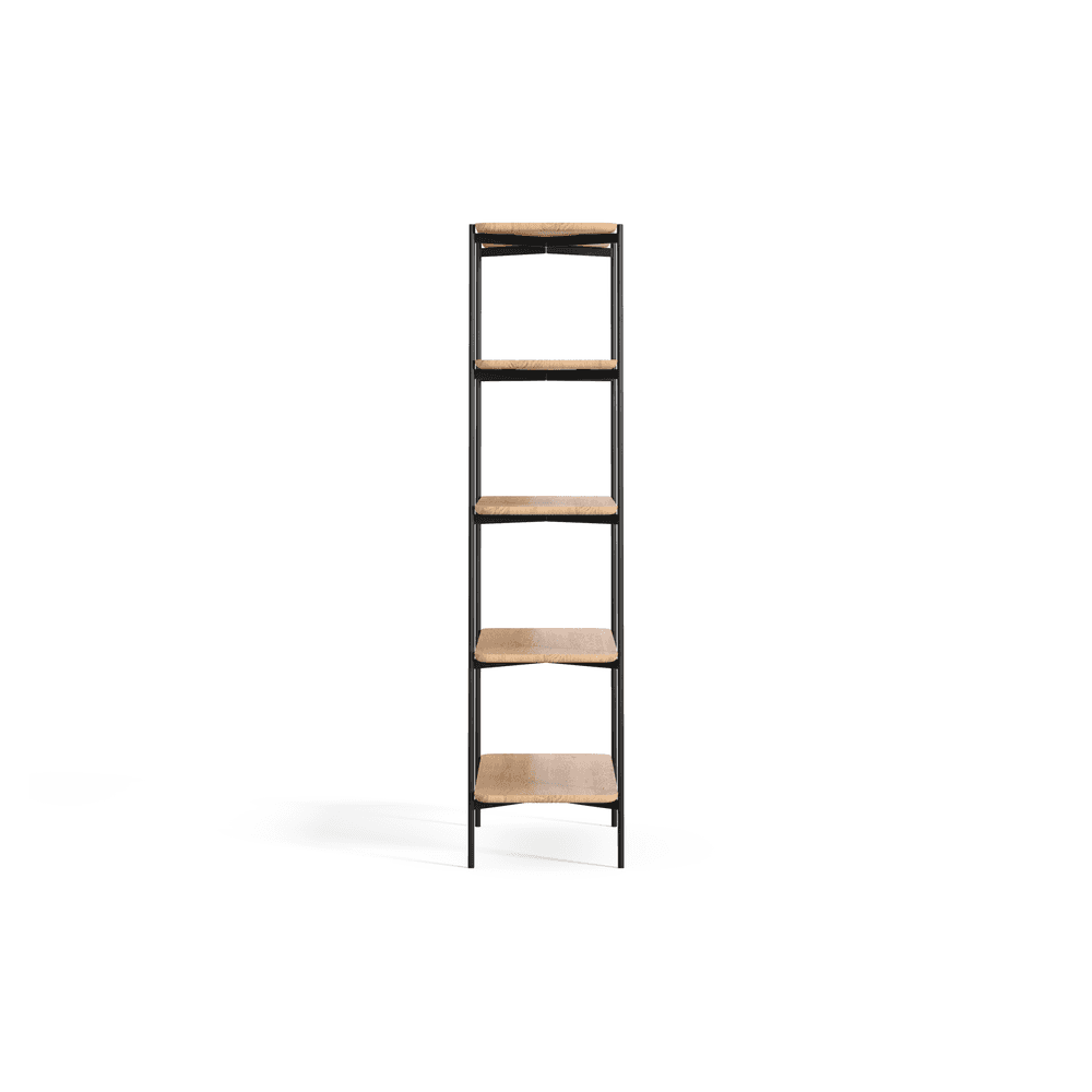 Gide Bookcase, Tall, Natural / Black Matte-3